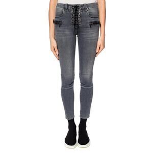 Ben Taverniti Unravel Project Lace Up Jeans Black